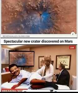 Spectacular new crater discovered on Mars.