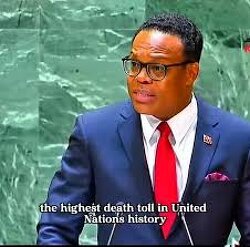 Trinidad and Tobago minister: Israel’s 'peace' looks like this: 333 dead UN workers, 20000 dead children, and a Gaza reduced to rubble. The audacity of them lecturing us about morality is breathtaking. 
