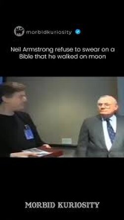 Armstrong Refuses To Swear On The Bible He walked On The Moon.
