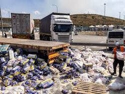 Settlers attack aid meant for starving Palestinians. If a sick society had a face, this would be it.