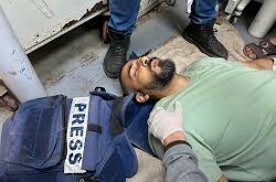 Entire news crew wiped out: 2 journalists + 2 cameramen.   Killed by Israel which has killed more journalists than died in WW1, WW2, Vietnam, Afghanistan & Yugoslavia combined.