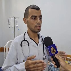 Starving doctor trying to save starving people. What a world we live in.