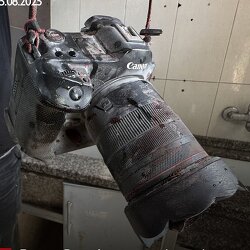 This camera should be exhibited one day in the Genocide Memorial built in memory of the innumerable victims of Israel's genocide in Gaza.  Shame on all journalists for not raising their voices against the massacre of their brave Palestinian colleagues while documenting the genocide.