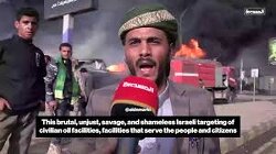Yemeni man after Israel’s airstrikes on Sana’a yesterday: “Our blood, women, and infrastructure are not worth more than what’s happening in Palestine.”