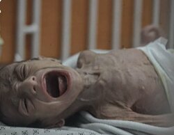 A hungry baby crying in Gaza!!