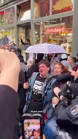 LOOK AT THE VIOLENCE. She is a beautiful soul with a lovely smile, and these brutal bastard German police beat her up. Because she stood up against genocide in Palestine. Berlin.
