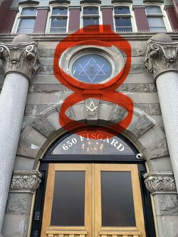 Can you explain this, please? I took this photo recently while on holidays with my family.  Why would there be a Jewish synagogue, combined with a Freemason temple? The truth is right in front of you, if you’re willing to acknowledge it.