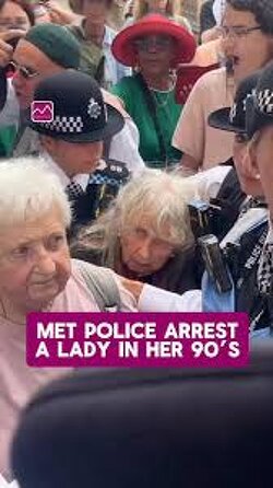 Brave UK police Arresting a 90-year-old lady protesting against genocide in London. This will be the legacy of the UK Labour Party.