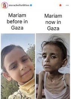Mariam is 9 years old and weighs about the same as my 7-month-old baby. Can we stop abusing and committing war crimes against children?