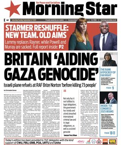 An Israeli plane refuelled at RAF Brize Norton before killing 73 people. Our government is not complicit in genocide; it is a participant in genocide.