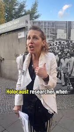 ”Holocaust researcher, when you study Auschwitz & you study the SS & the German Nazis, what they did to Jewish people & you study it & then you see we have on our screens this is what they do to Palestinians to torture them...”