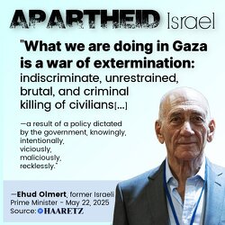 An honest confession by former Israeli prime minister, Ehud Olmert:
