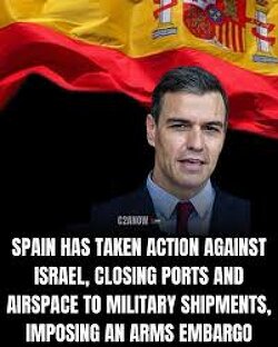 Breaking: Spain officially closes its airspace for the US to carry arms to Israel.
