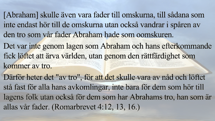 Romarbrevet 4:12, 13, 16