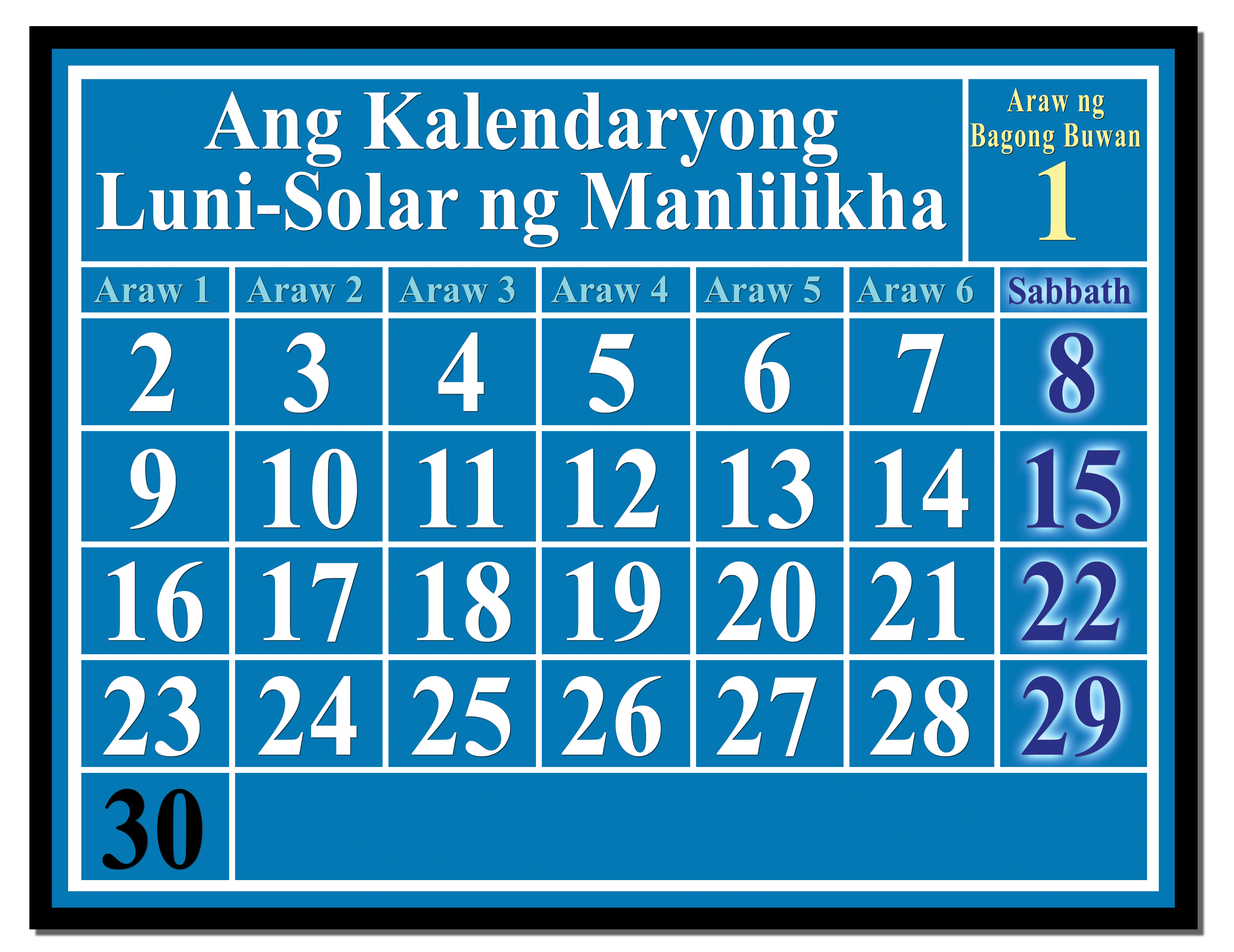The Creator's Luni-Solar Calendar